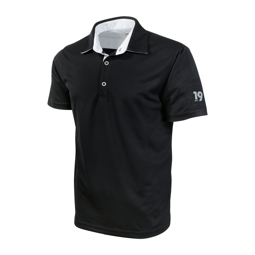 ECO Polo® Black with White contrast